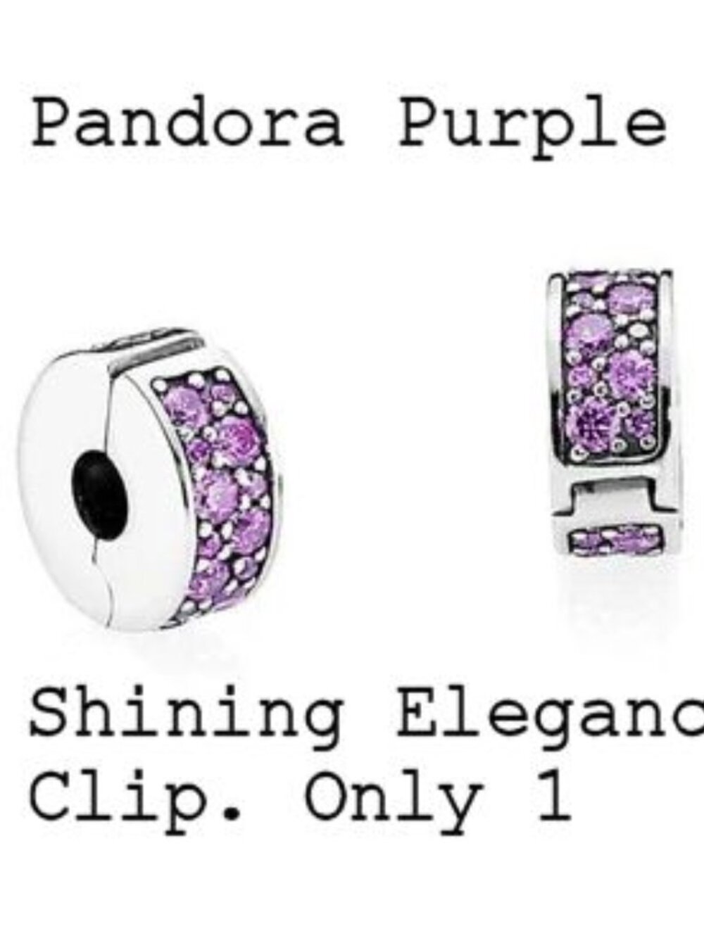 Clearance NWOT Pandora Shining Elegance Blue Mosaic Clip 6 LEFT